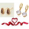 CarJay Jewels Gold Coated Earring 2 Pairs