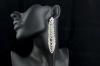 Wedding bridal fashion chandelier silver earrings