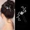 Fashion Bridal Pearl Hair Pin Flower Wedding Jewelry