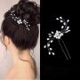 Fashion Bridal Pearl Hair Pin Flower Wedding Jewelry