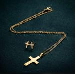 Cross set: Necklace & a pair of earrings.