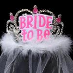 Shower Wedding Veil Crown Bride To Be Bachelorette Hen Event Party