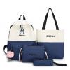 Backpack Set shoulder pack canvas school student travel beg galas sekolah handbag Tote sling bag for women