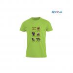 AIRBORNE Tourist Tshirt With Embroidered Big Five Rows