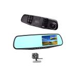 Car DVR Rear View Mirror Video Recroder 4.3" TFT Inch Car Camera Dual Lens Cam Night