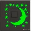 Generic Florescent Glow In The Dark Moon & Stars Wall Decor Stickers