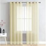 Generic Curtain Sheers 1PC Cream White