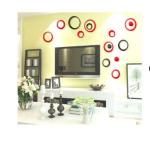Fashion Elegant And Classy Circle Wall Decorations/stickers