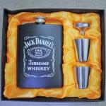 Generic Liquor Whiskey Flask With Funnel And Box - Stainless Steel