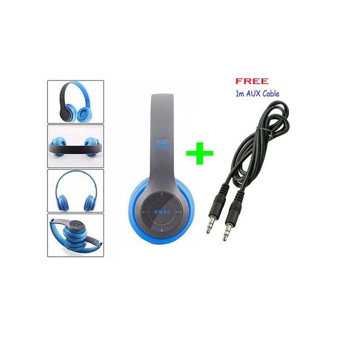 BEST Wireless Headphones + FREE 1M AUX Cable