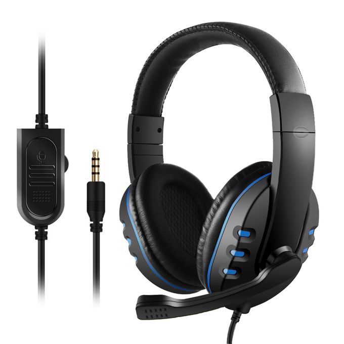 3.5mm Wired Gaming Headphones Over Ear Game Headset Noise Canceling Earphone with Microphone Volume 
