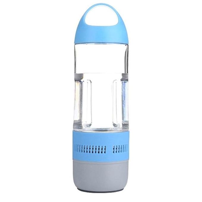 2 In 1 Portable And Essential Outdoor Supplies Hermetic 400ml Bicycle Sport Water Bottle Music Bluet