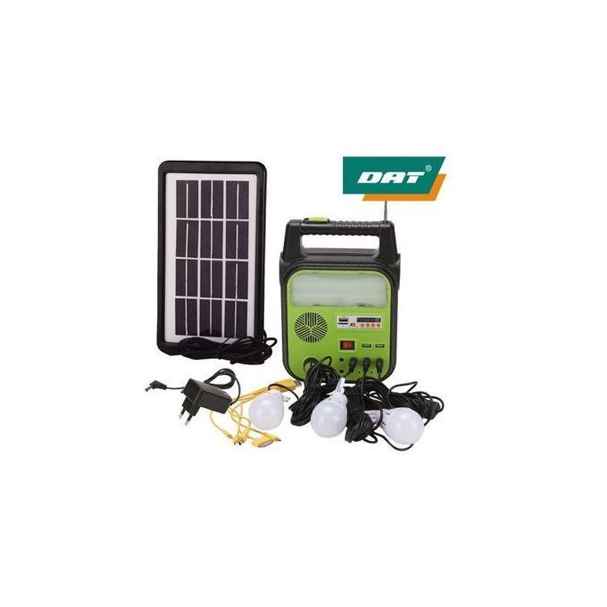Dat Solar Panel System With MP3 And Radio Solar Power System With Bulbs