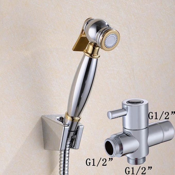 High Grade Toilet Hand Held Bidet Shattaf Sprayer With G1/2`T-adapter/ Diverter