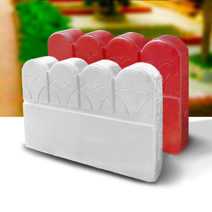 Garden Courtyard Plastic Mold Fence Flower Pool Brick Maker Mould Pathing Decor