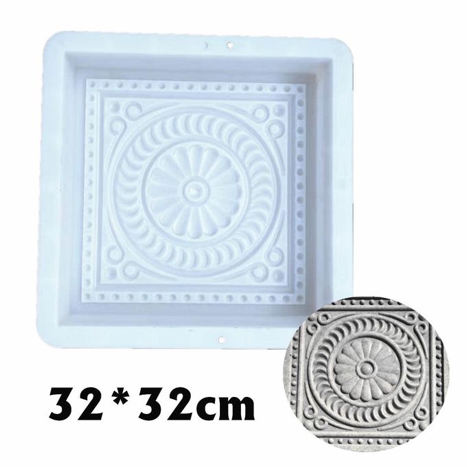 32*32cm DIY Square Plastic Path Maker Mold Road Paving Cement  Mould Brick
